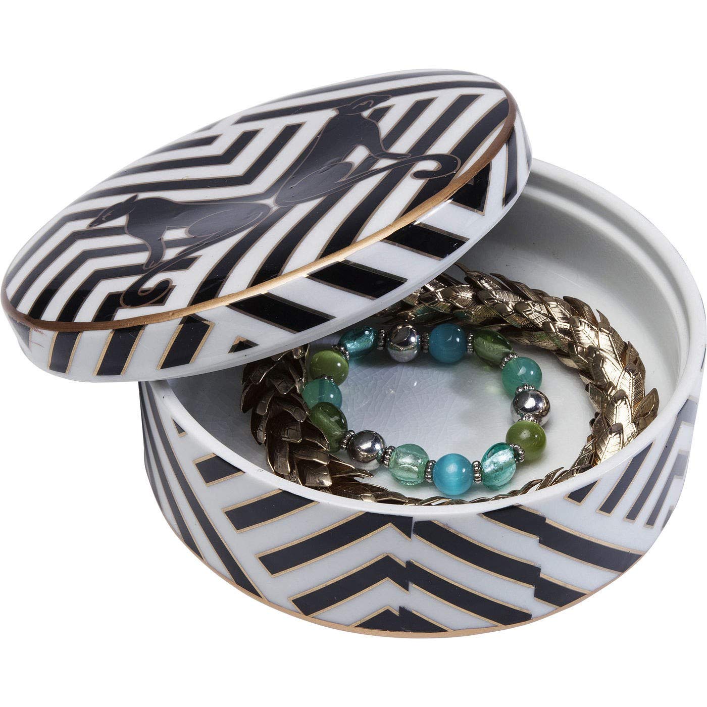 kare-design-deko-dose-panther-schwarz-keramikdose-gatsby-style image 3
