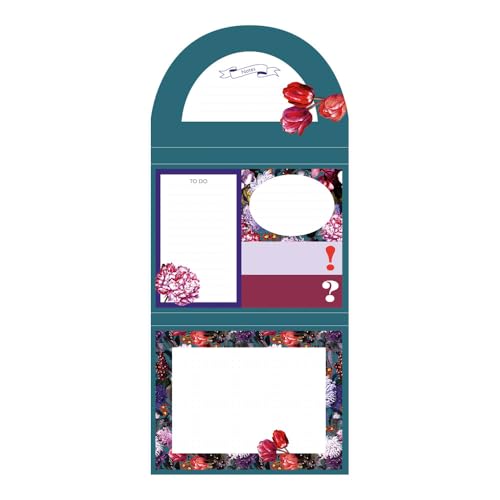 cedon-sticky-notes-set-blumenbouquet-petrol-haftnotizen-set image 5