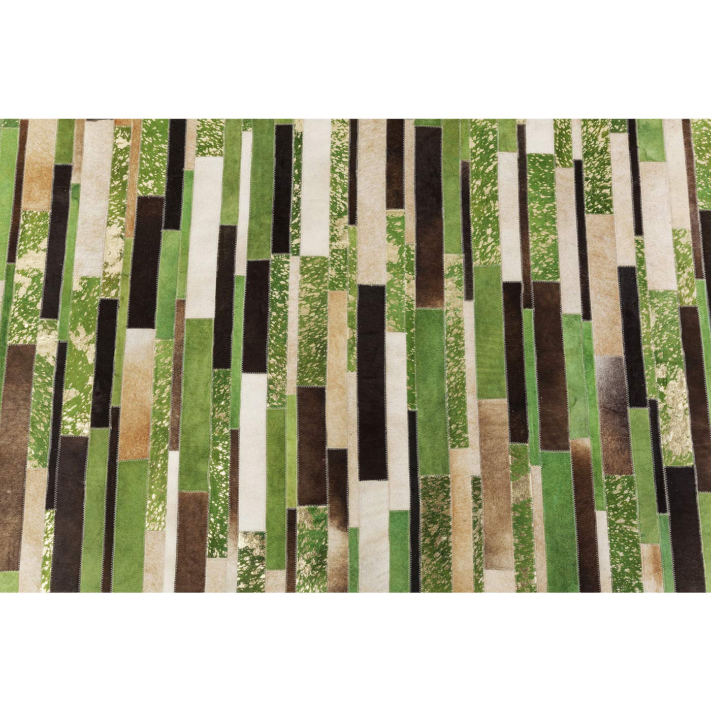 kare-design-teppich-brick-240-x-170-cm-kuhfell-l-ufer-patchwork-gr-n-braun image 6