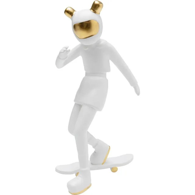 kare-design-deko-figur-skating-astronaut-33x10x17-cm-gold-wei image 1