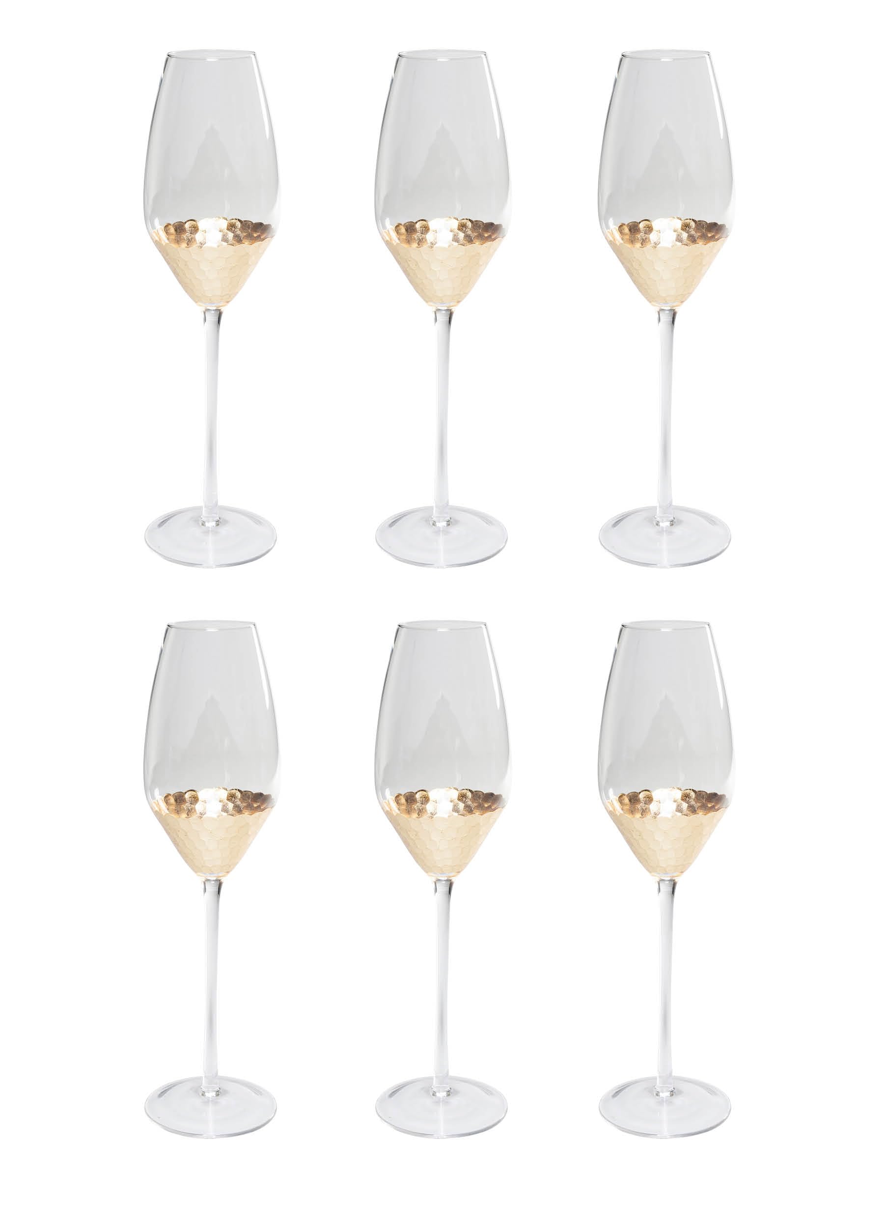 kare-design-sektglas-gobi-sektglas-set-6-teilig-gold-250-ml-mit-wabenmuster image 1