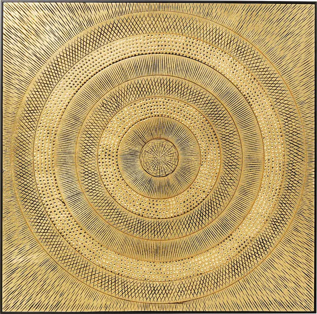 kare-design-objektbild-art-circle-gold-120x120x6-cm-massivholz image 1