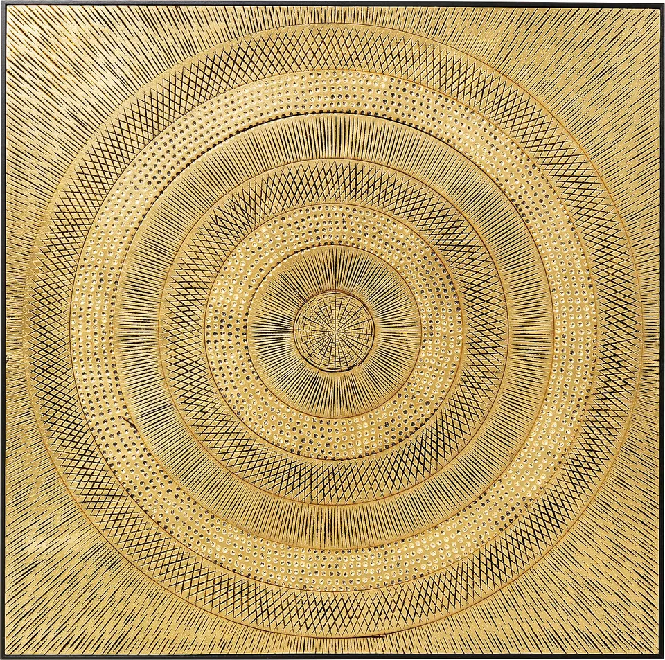 kare-design-objektbild-art-circle-gold-120x120x6-cm-massivholz image 1