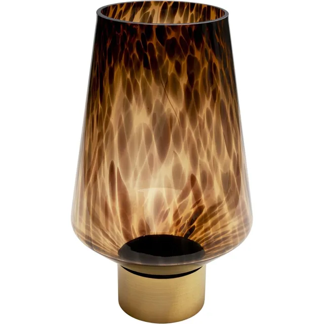 kare-design-vase-caramel-braun-41-cm-glas-handgearbeitet image 1