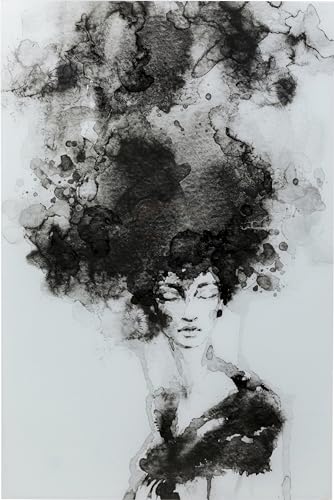 kare-design-glasbild-smokey-hair-schwarz-wei-150x100cm-wandbild-aus-glas image 7