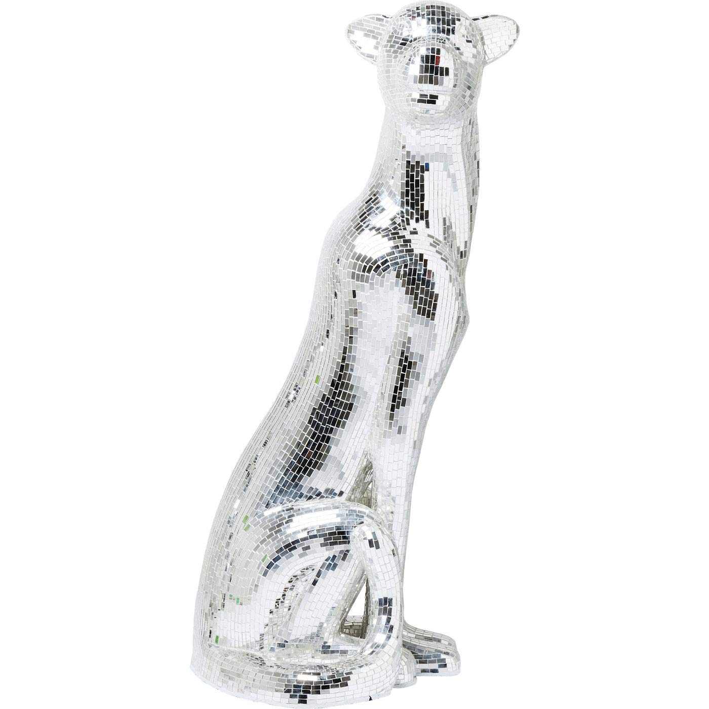 kare-design-welcome-panther-links-xl-silber-mosaik-dekofigur-150x68x55-cm image 1