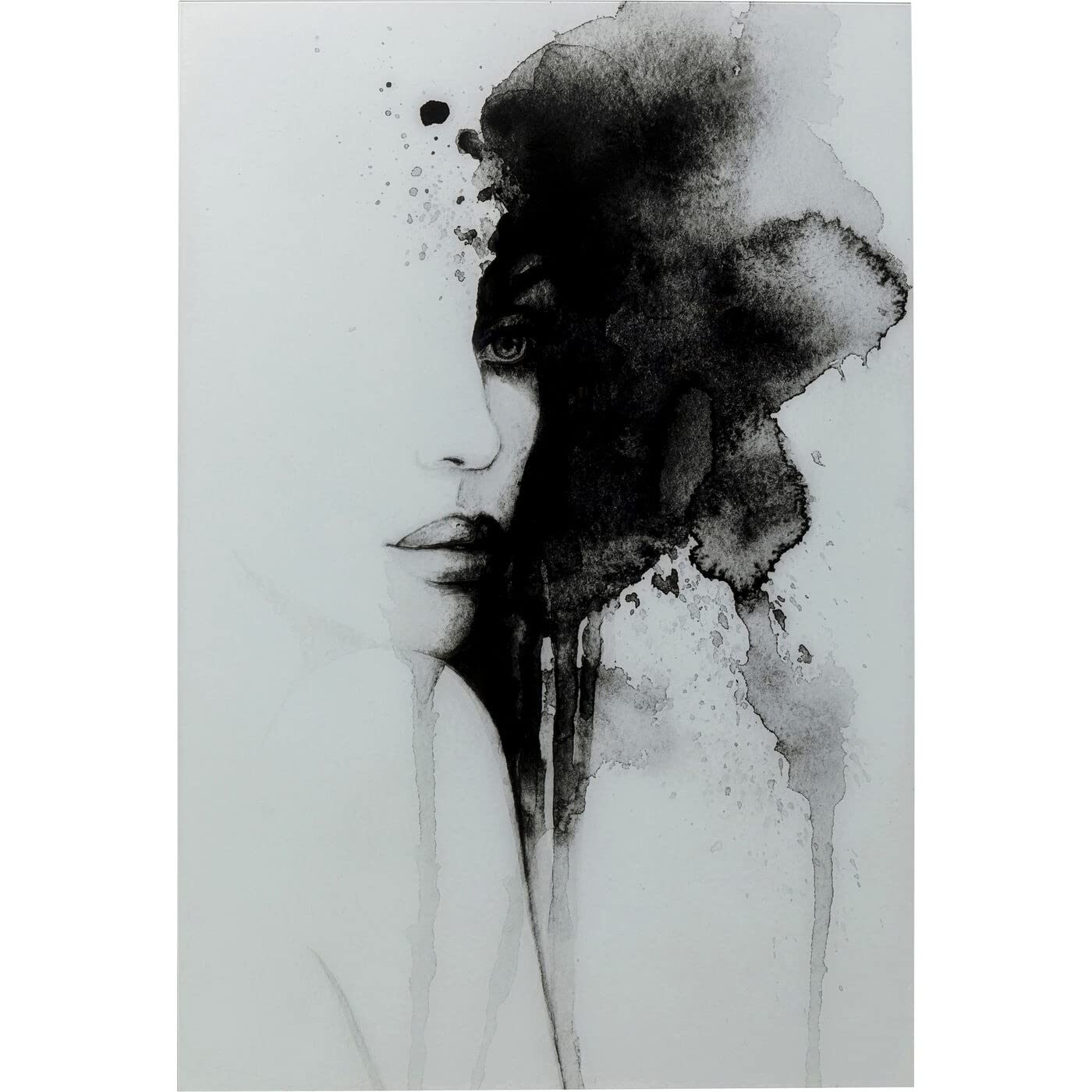 kare-design-glasbild-smokey-face-schwarz-wei-150x100x0-4-cm image 1