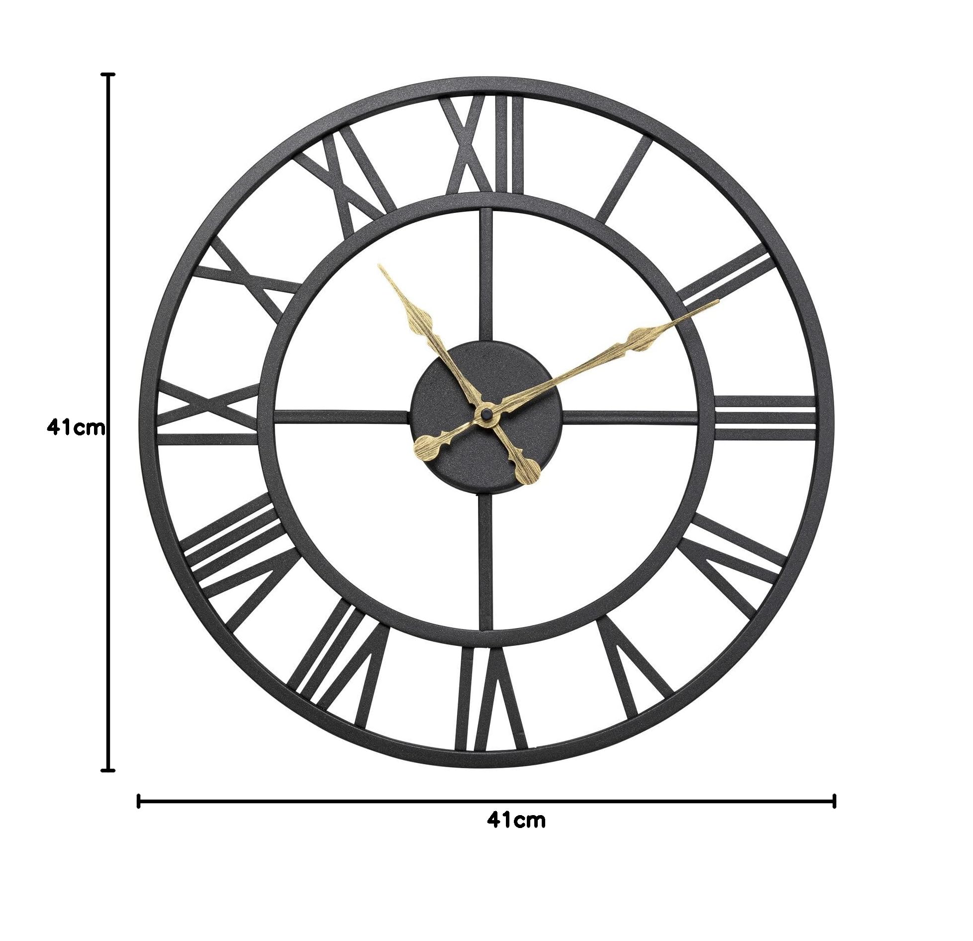kare-design-wanduhr-roman-schwarz-41-cm-metall image 4