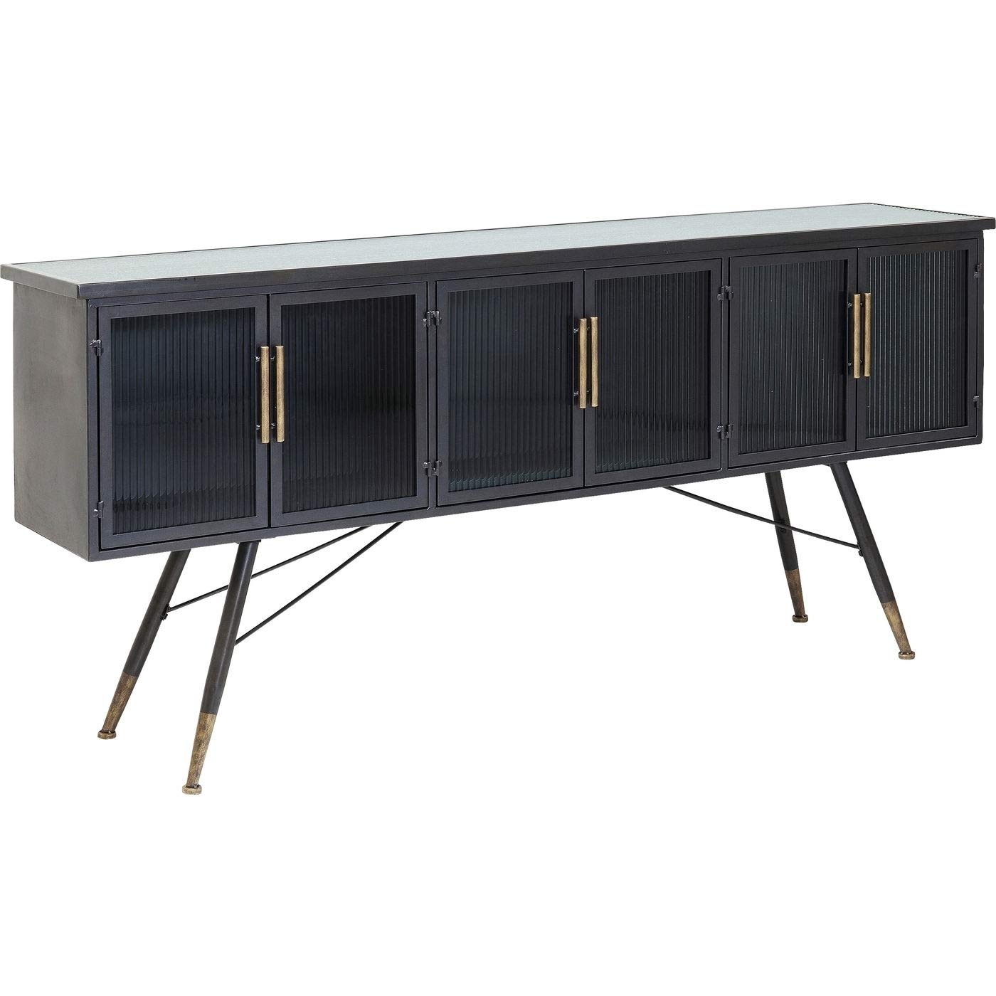 kare-design-la-gomera-sideboard-6-t-ren-180cm-tv-board-kommode-aus-stahl-und-gla image 5