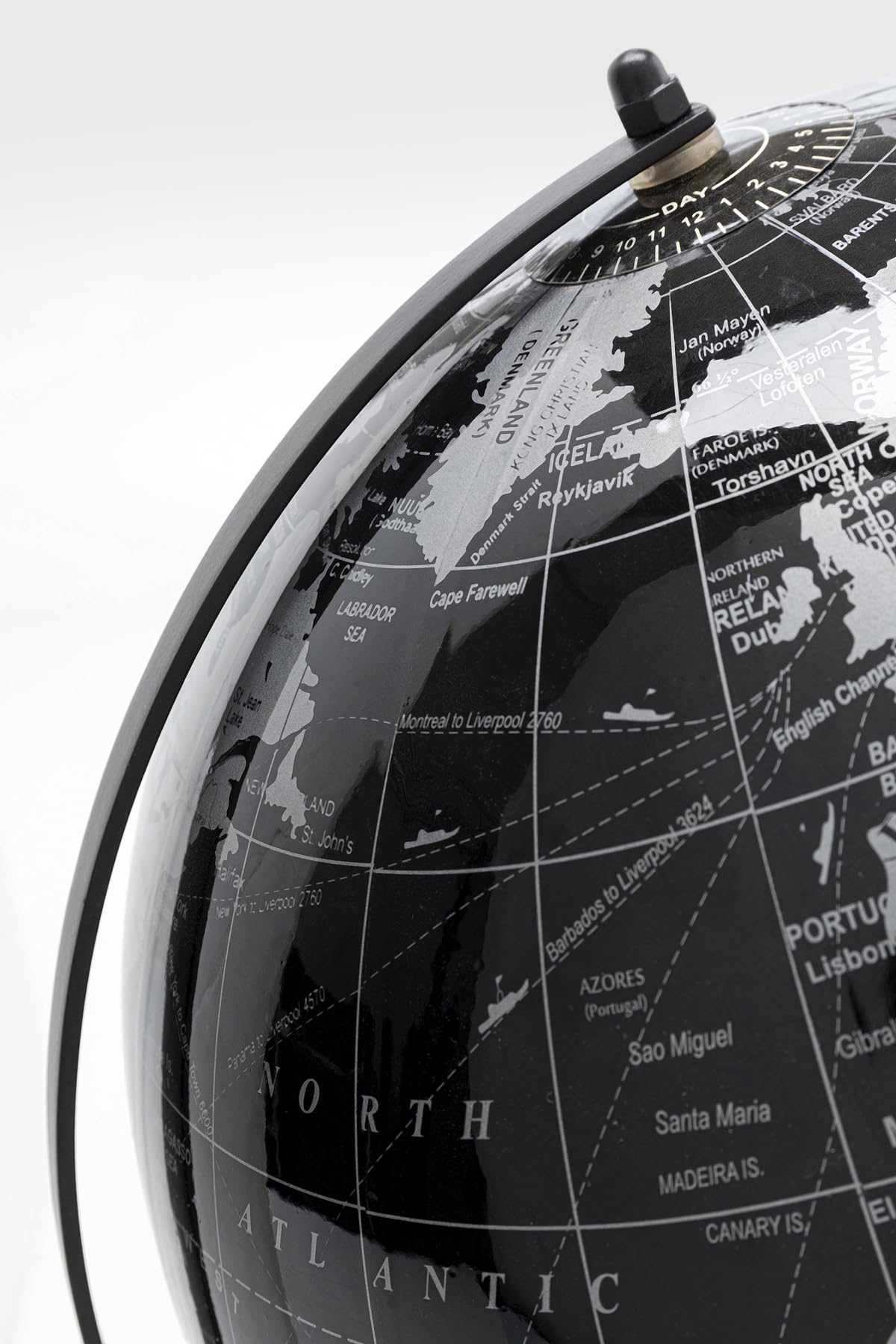 kare-design-deko-objekt-globe-top-schwarz-grau-globus-30-cm-edelstahl-40x30x30-c image 3