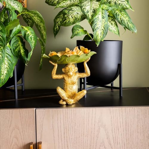 kare-design-deko-schale-banana-leaf-gold-gr-n-ablageschale-22x24x14-cm image 8