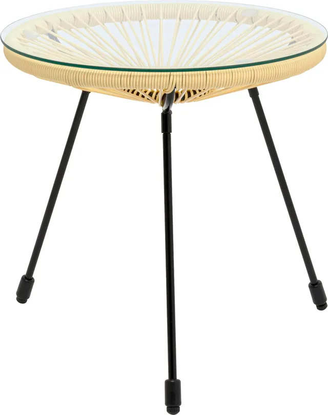 kare-design-beistelltisch-acapulco-buttergelb-50x50x50-cm-indoor-outdoor image 1