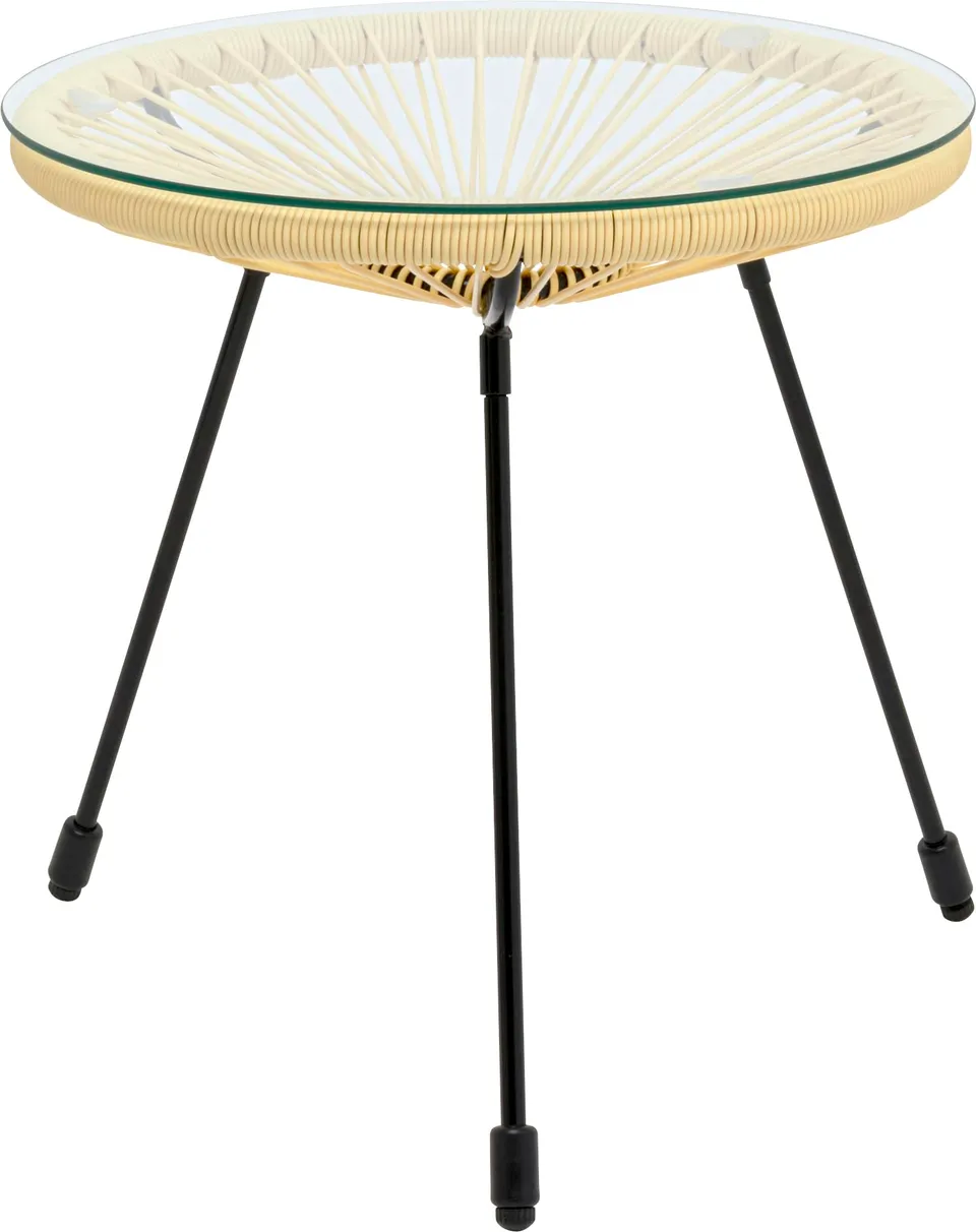 kare-design-beistelltisch-acapulco-buttergelb-50x50x50-cm-indoor-outdoor image 1