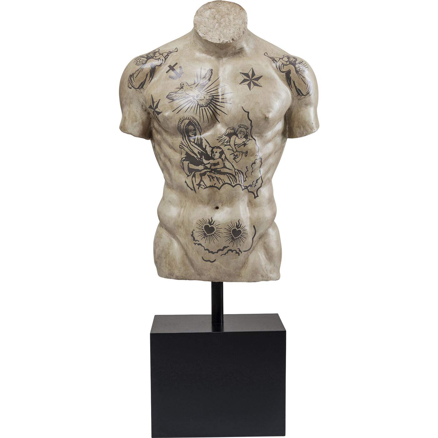 kare-design-torso-tattoo-deko-objekt-xl-125x63x35-cm-skulptur-kunststein image 1