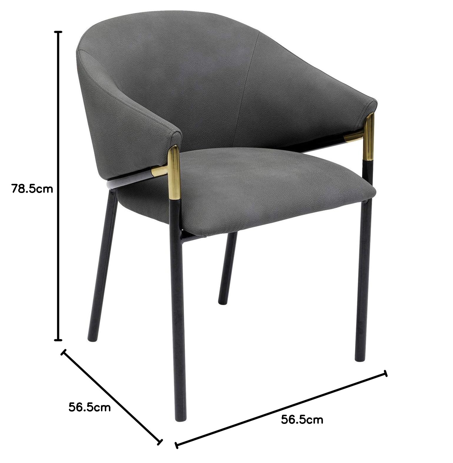 kare-design-boulevard-armlehnstuhl-grau-schwarz-lederoptik-79x57x57-cm image 3