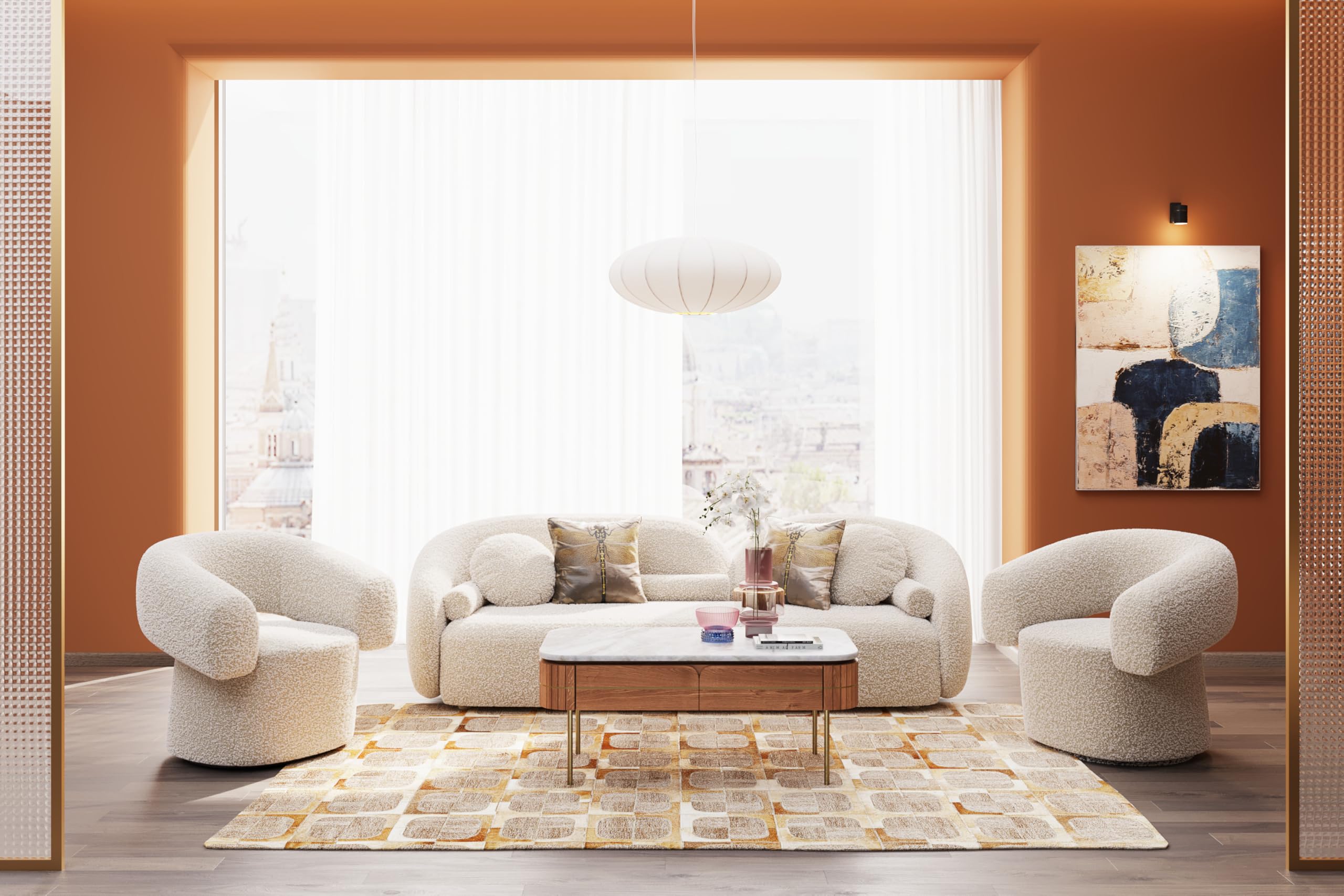kare-design-couchtisch-grace-wei-braun-massivholz-marmor-45x110x60-cm image 2