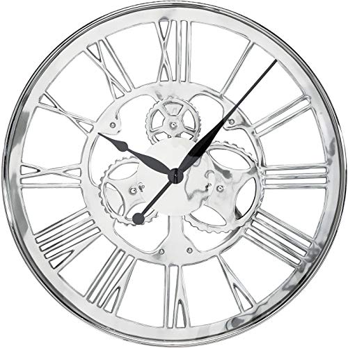 kare-design-wanduhr-gear-silber-60-cm-aluminium-quarzuhr image 8