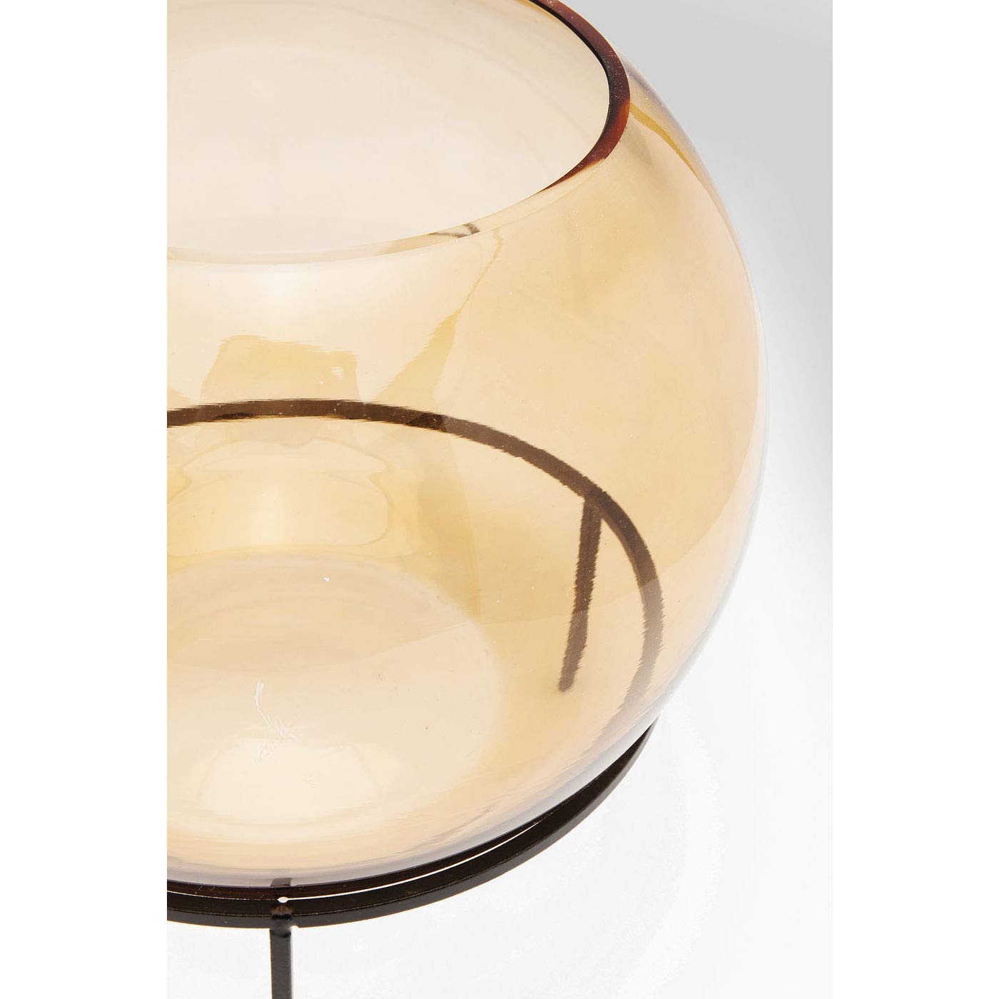 kare-design-vase-63952-braun-25-cm-kugelvase-aus-bernsteinglas-mit-metallgestell image 5