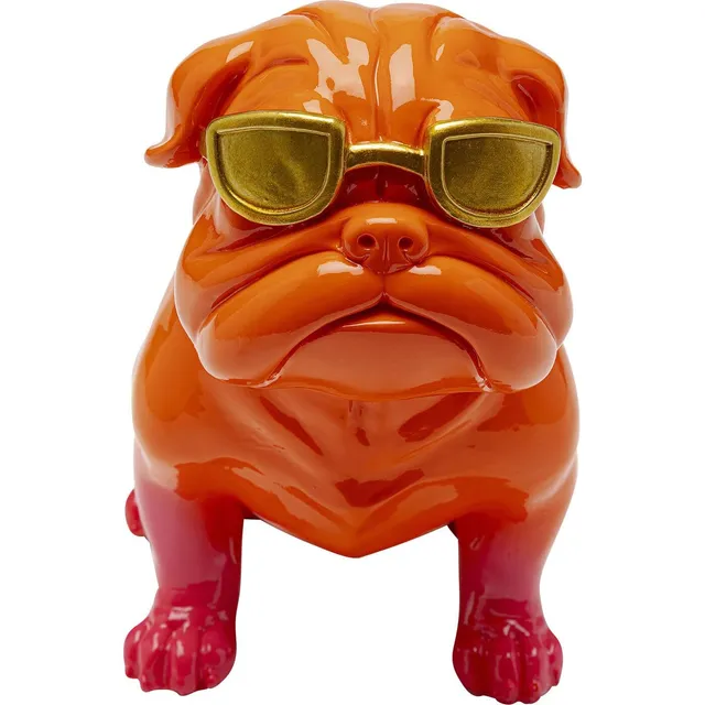 kare-design-deko-figur-fashion-dog-orange-17x11x20-cm image 1