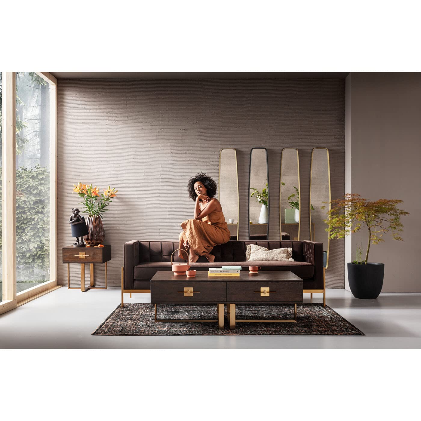 kare-design-kommode-osaka-braun-60x55x55-cm-holz-edelstahl image 4