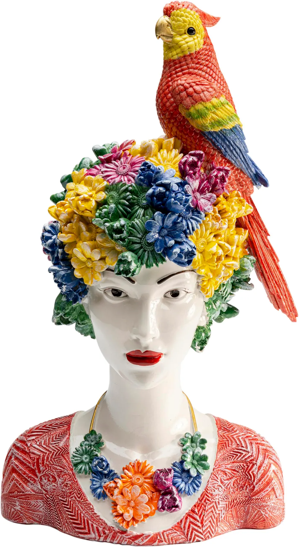 kare-design-flower-girl-deko-figur-mehrfarbig-28x18x13cm image 1
