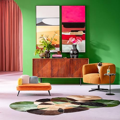 kare-design-gerahmtes-bild-abstract-shapes-orange-73x143cm-leinwandbild-abstrakt image 8