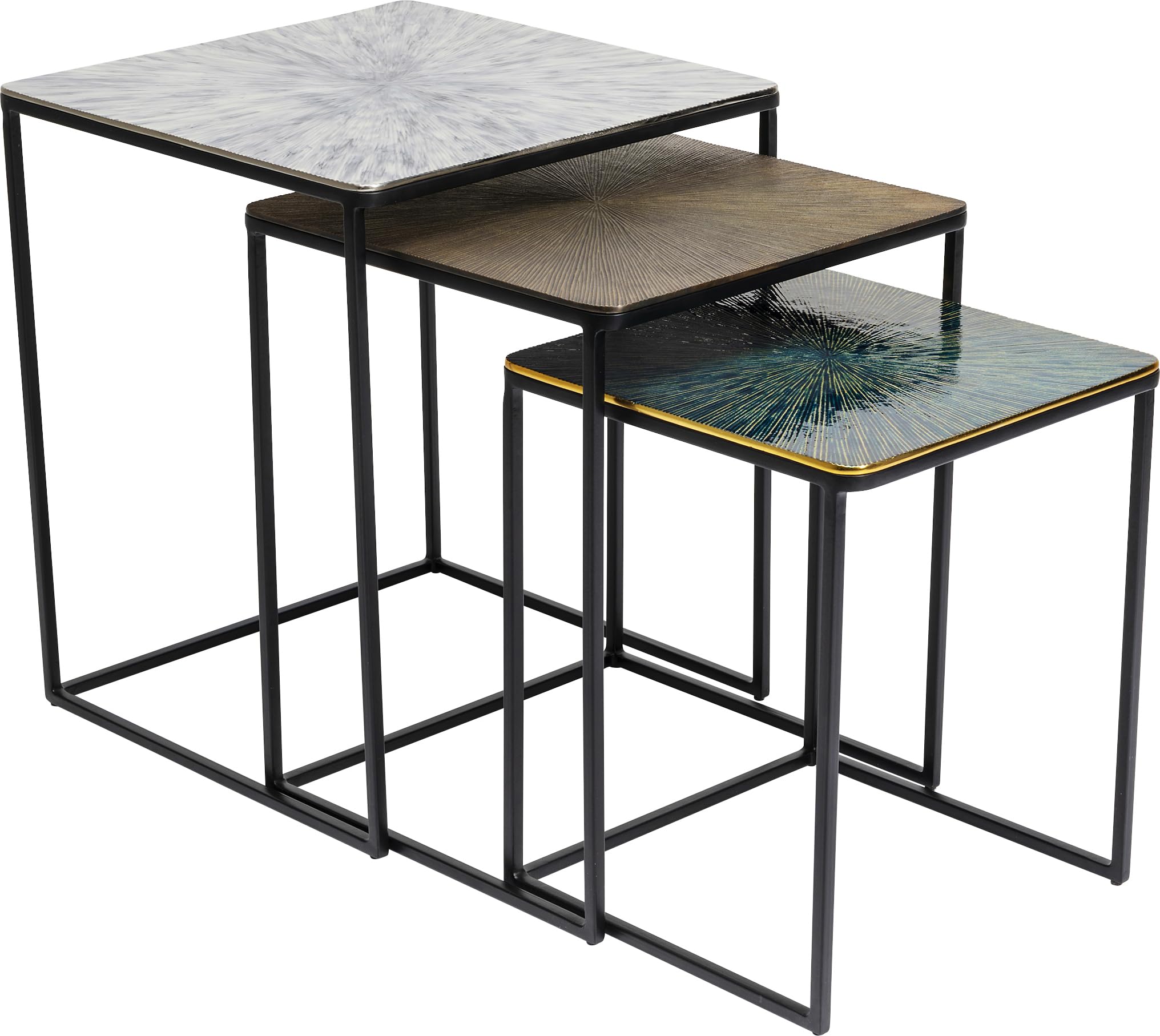 kare-design-beistelltisch-ray-square-3er-set-quadratisch-schwarz-58x48x48-cm image 3
