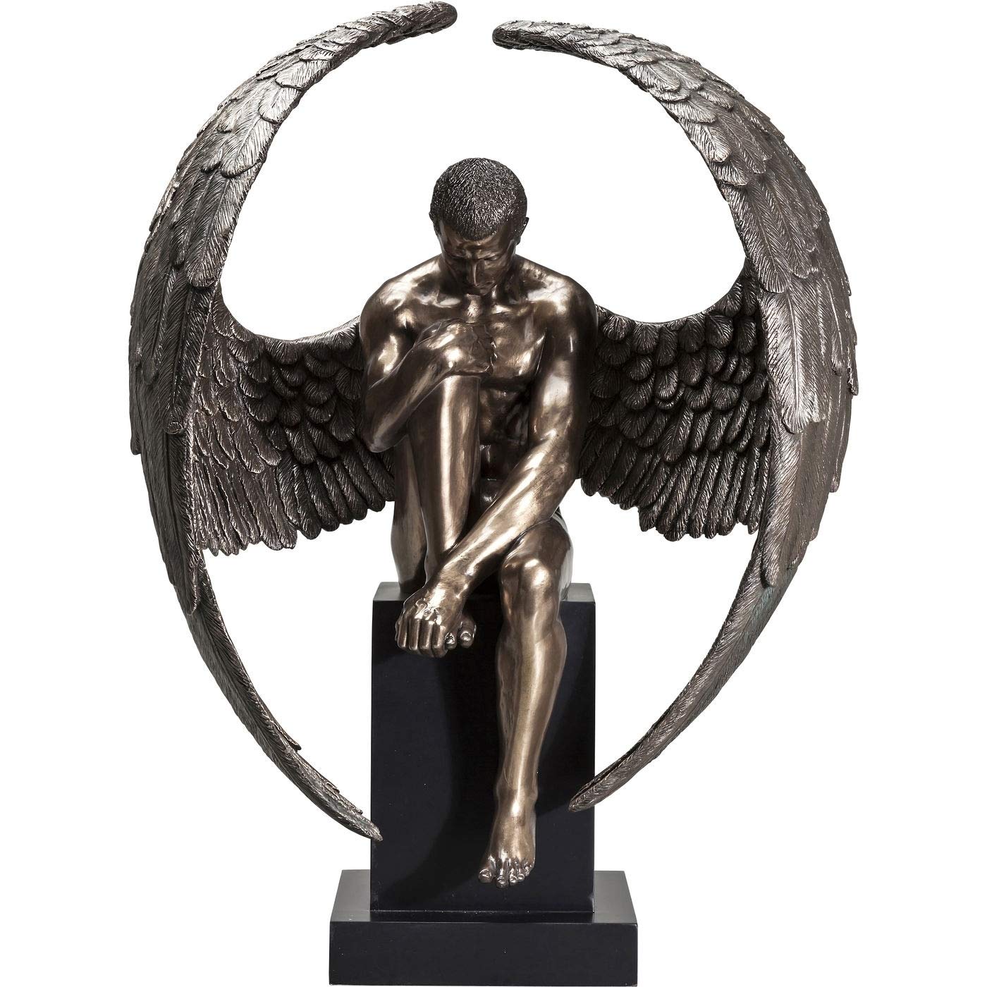 kare-design-nude-sad-angel-dekofigur-sitzender-engel-braun-63x48x32-cm image 1
