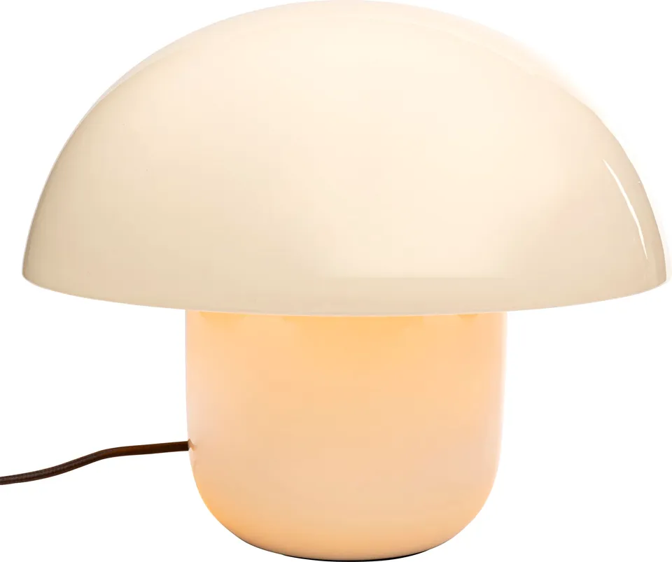 kare-design-tischlampe-mushroom-shiny-ecru-beige-27-cm-e14 image 1