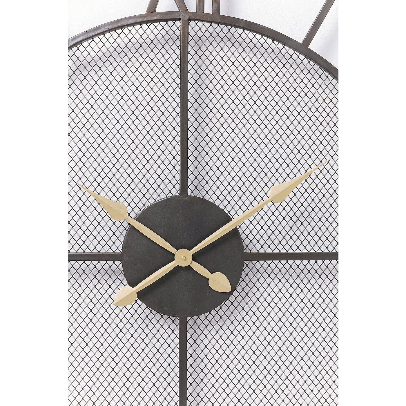 kare-design-wanduhr-village-grau-121-cm-massivholz-121x121x8-cm image 4