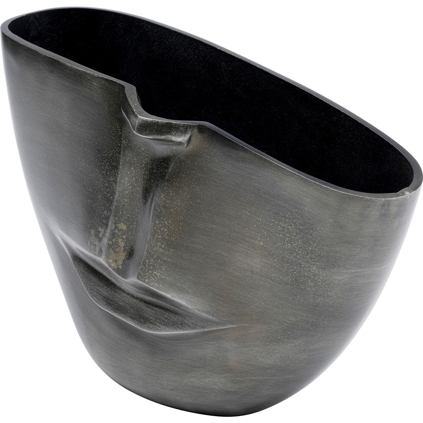 kare-design-vase-half-face-anthrazit-31x22x11-cm-alu-schale image 6