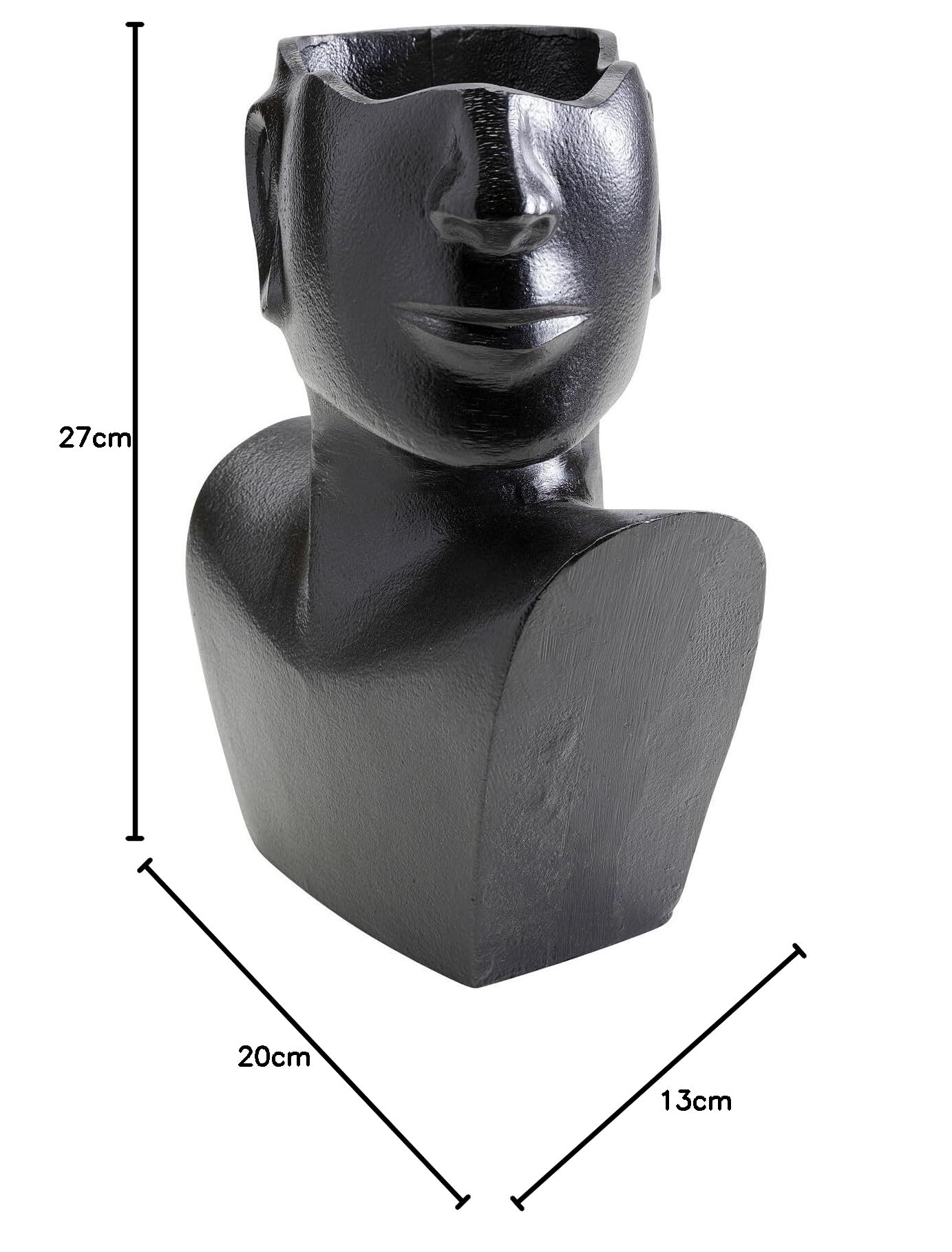 kare-design-rostoro-side-vase-schwarz-aluminium-27-cm-blumenvase image 6