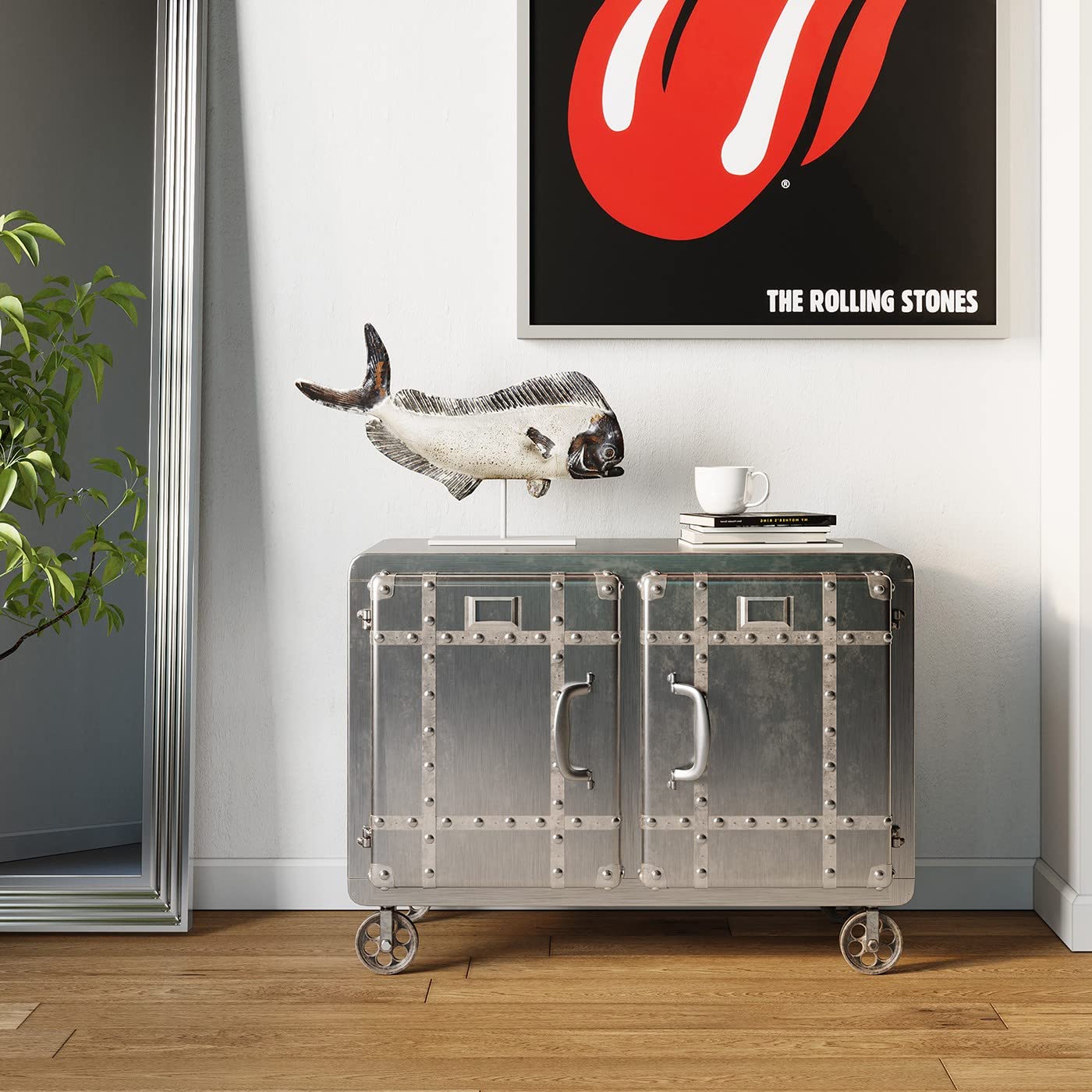 kare-design-kommode-buster-silber-rollbare-stahl-kommode-2-t-rig-60x81x38-cm image 2