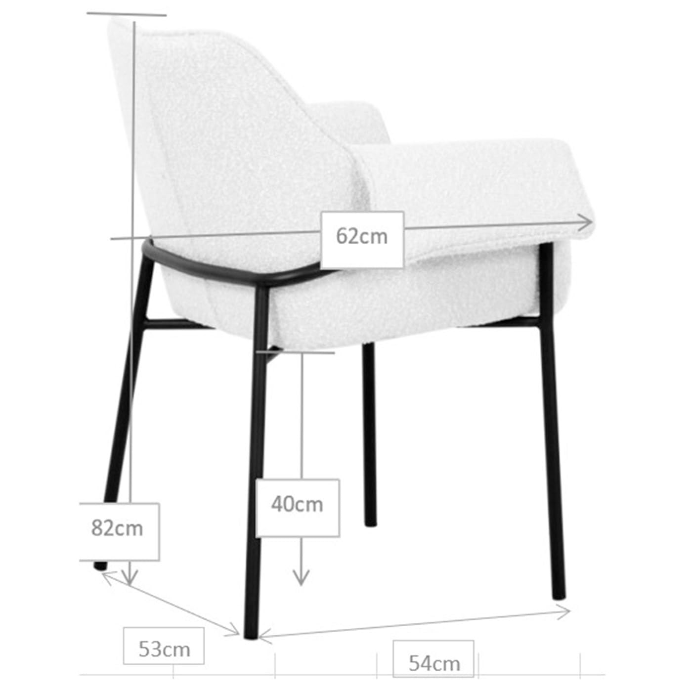 kare-design-armlehnstuhl-bess-beige-esszimmerstuhl-boucl-85x70x63-cm image 5
