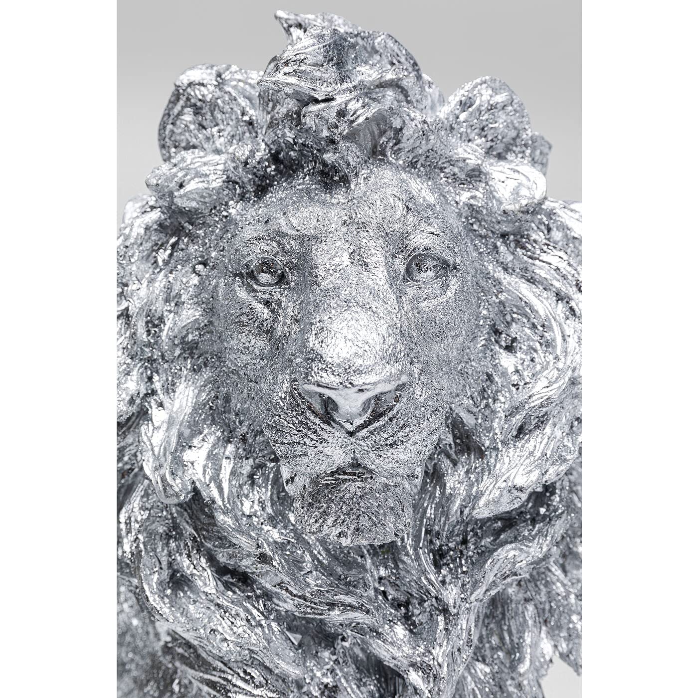 kare-design-deko-figur-sitting-lion-silber-42-cm-tierfigur image 3