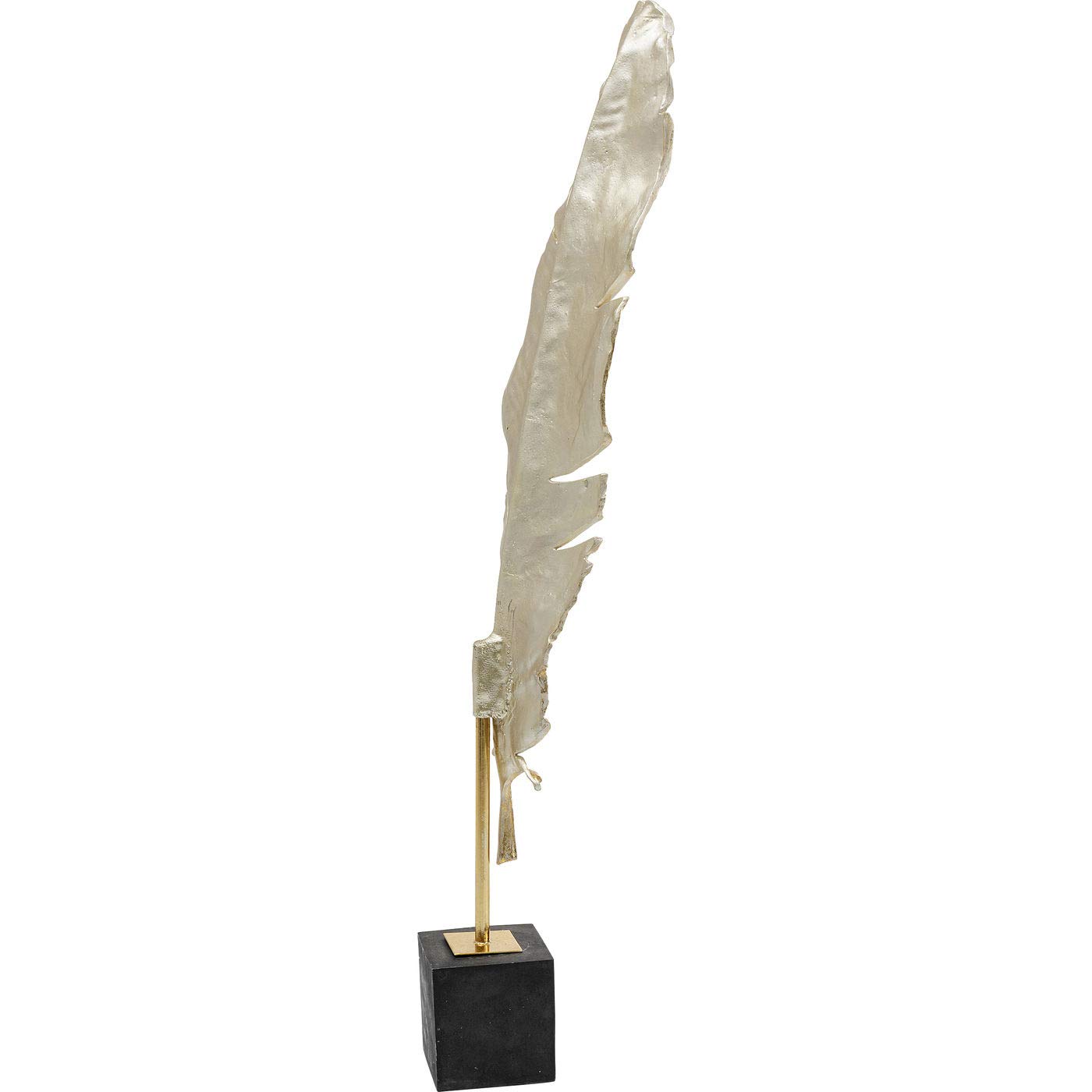 kare-design-deko-objekt-feather-147x36x15-cm-dekofigur-gold-blatt image 4