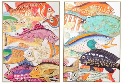 kare-design-leinwandbild-fish-meeting-one-mehrfarbig-2er-set-canvas-50x40-cm image 8