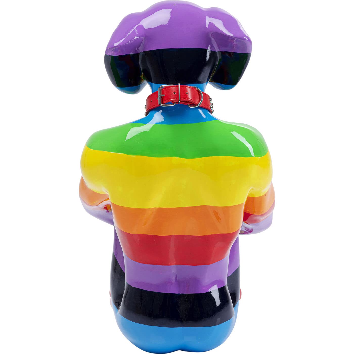 kare-design-deko-figur-sitting-dog-rainbow-mehrfarbig-80x45x66-cm image 3