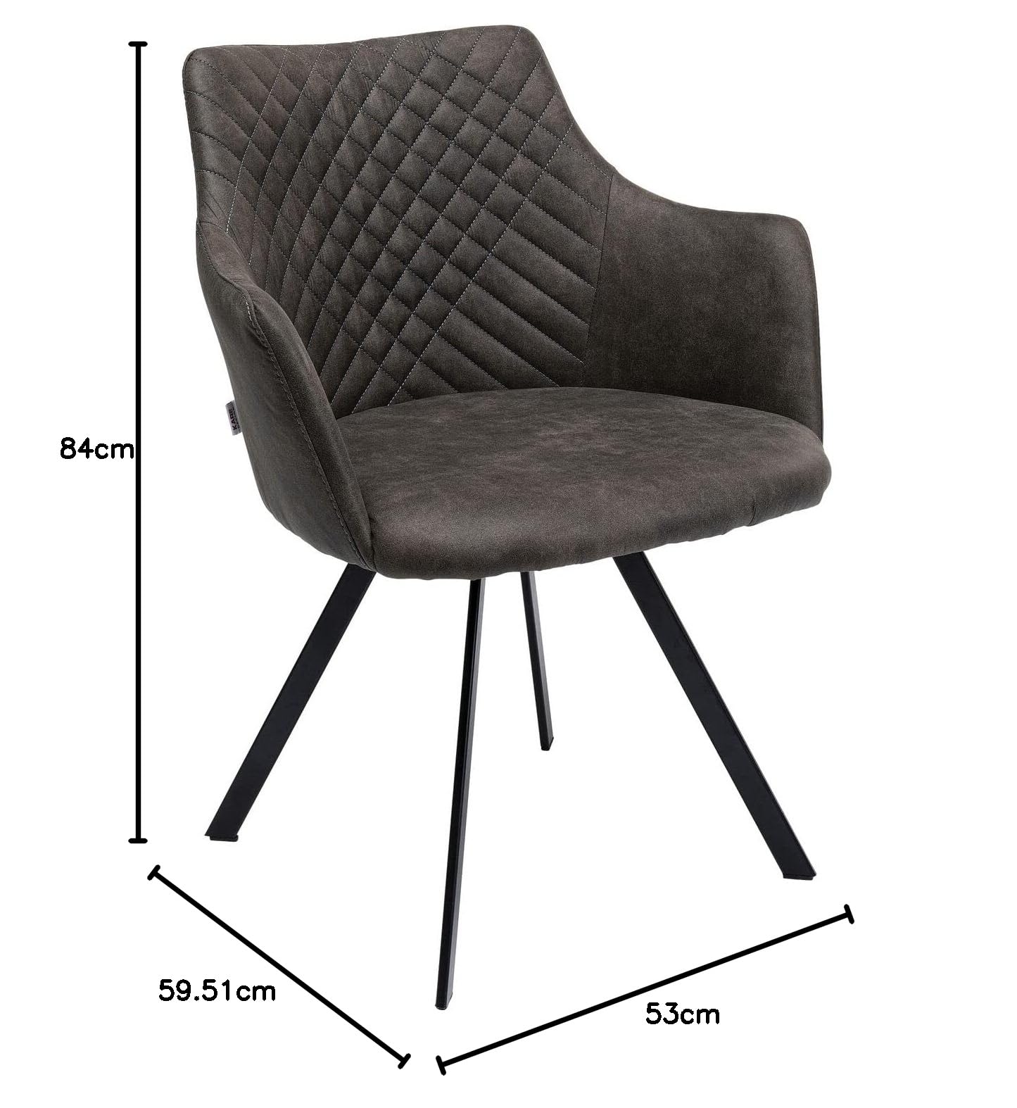 kare-design-drehstuhl-coco-anthrazit-easy-clean-84x53x60-cm image 3