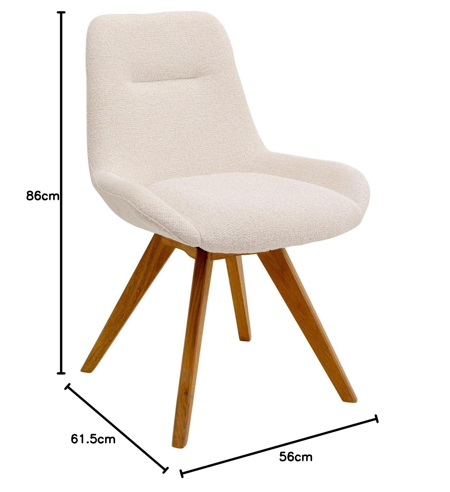 kare-design-drehstuhl-broadway-wood-creme-boucl-wei-braun image 2