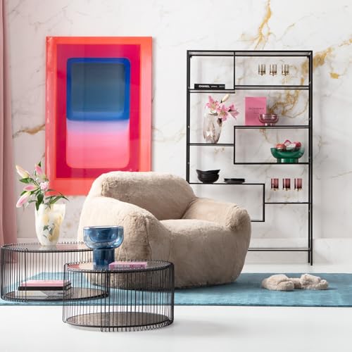 kare-design-sessel-mika-beige-lounge-sessel-kunstfell-81x115x105-cm image 7