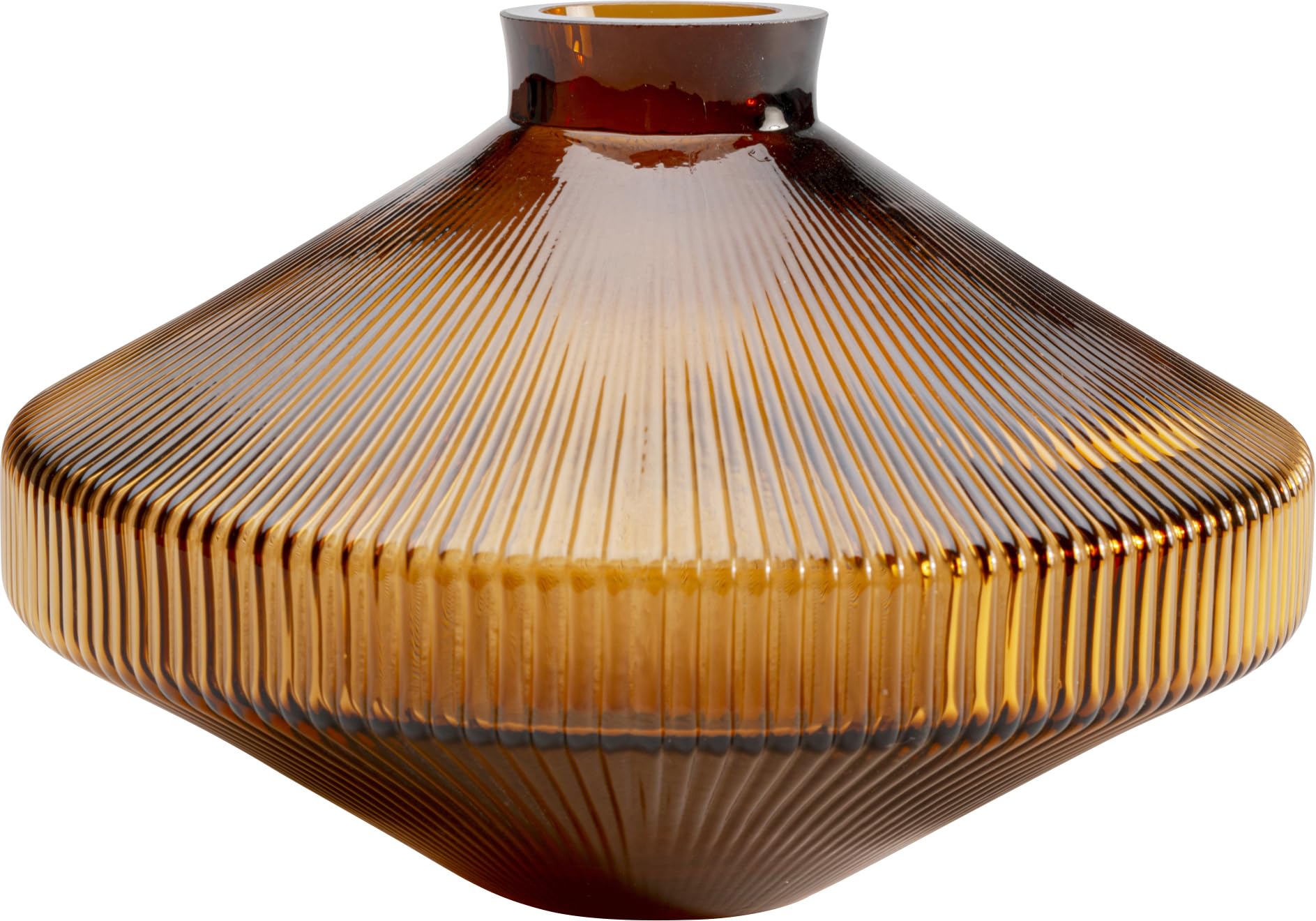 kare-design-vase-daphne-braun-blumenvase-aus-glas-h-he-24-cm-gemustert image 1