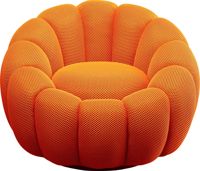 kare-design-peppo-bloom-drehsessel-orange-360-grad-68x94x94-cm image 1