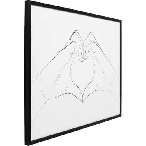 kare-design-heart-hands-wandbild-103x73-cm-schwarz-wei-gerahmt image 8
