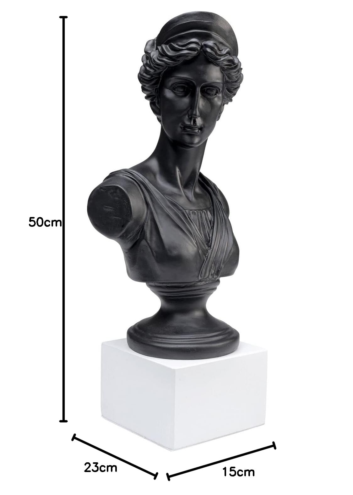 kare-design-ancient-beauty-deko-objekt-antik-schwarz-50-cm image 4