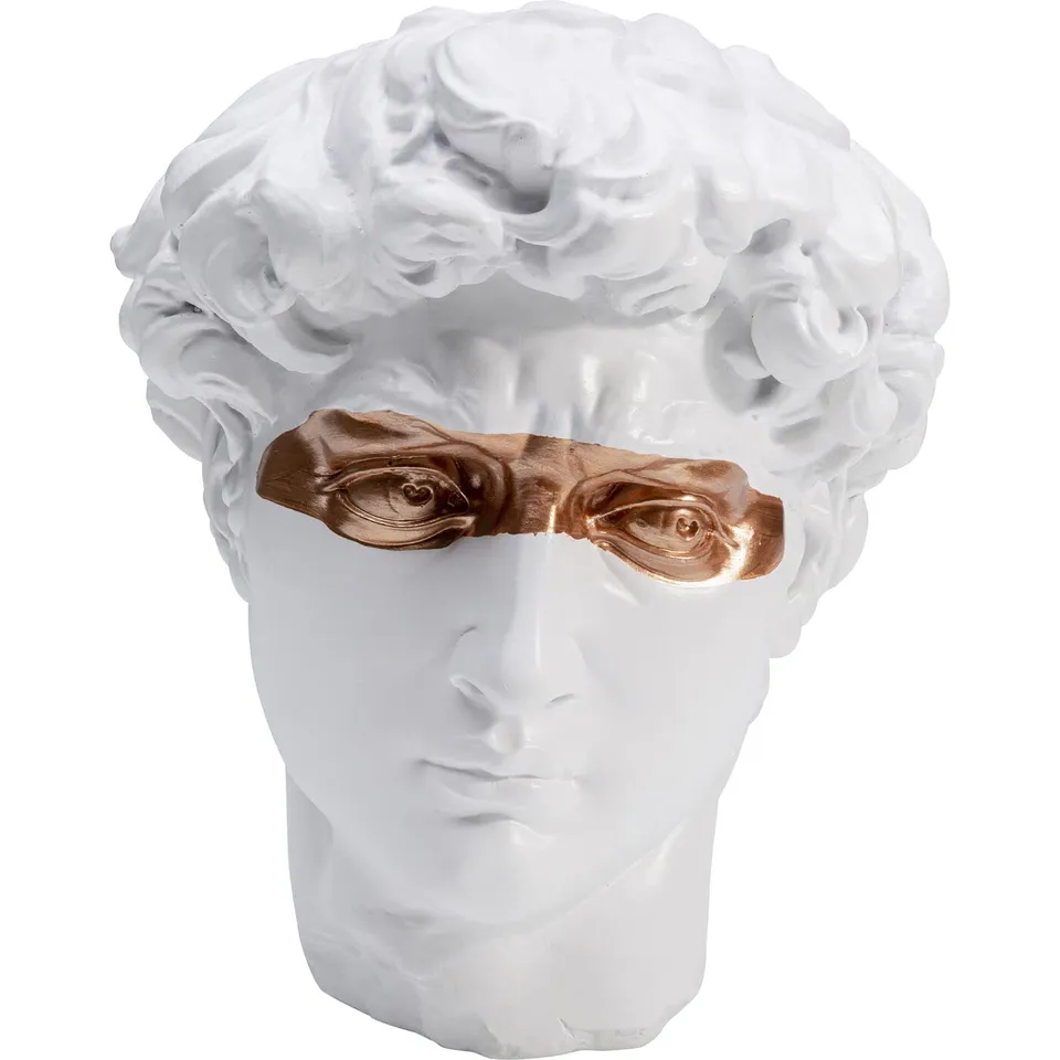 kare-design-deko-objekt-masked-statue-r-merkopf-wei-25-5-cm image 1