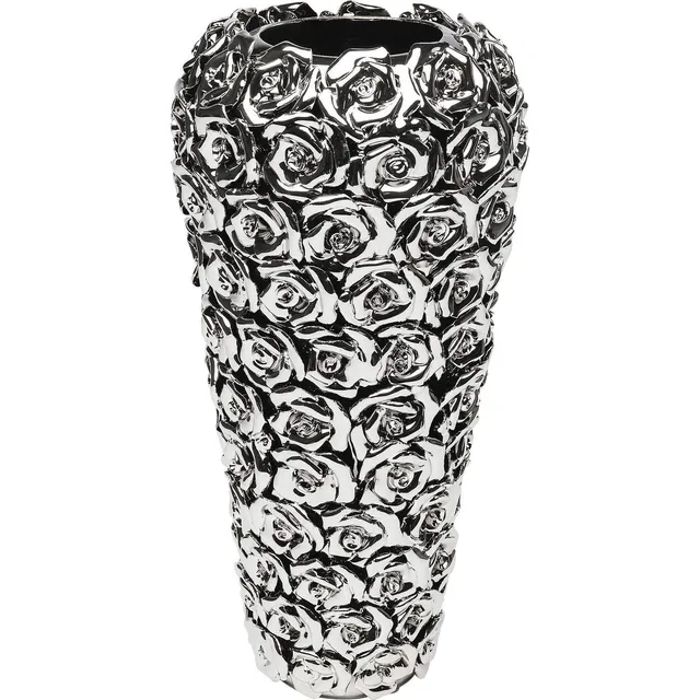 kare-design-vase-rose-silber-blumenvase-mit-rosenmotiv-37-cm image 1