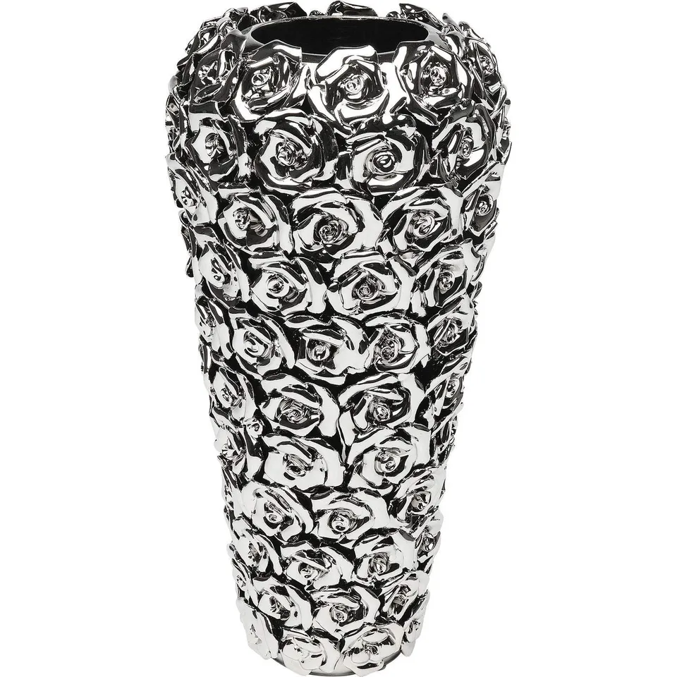 kare-design-vase-rose-silber-blumenvase-mit-rosenmotiv-37-cm image 1