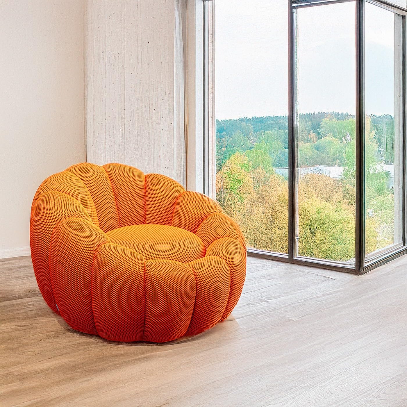 kare-design-peppo-bloom-drehsessel-orange-360-grad-68x94x94-cm image 2