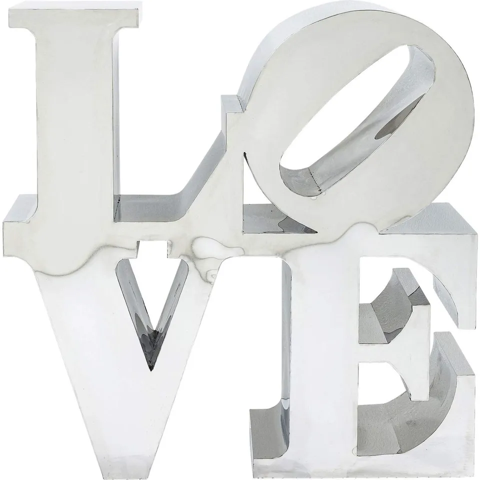 kare-design-love-dekoobjekt-metall-silber-40-x-100-x-100-cm image 1